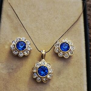 Genuine Austrian Crystal Sapphire Set